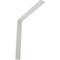 Ekena Millwork Hamilton Steel Bracket, White Primer 2"W x 16"D x 16"H BKTM02X16X16HAPWH - alternate 1